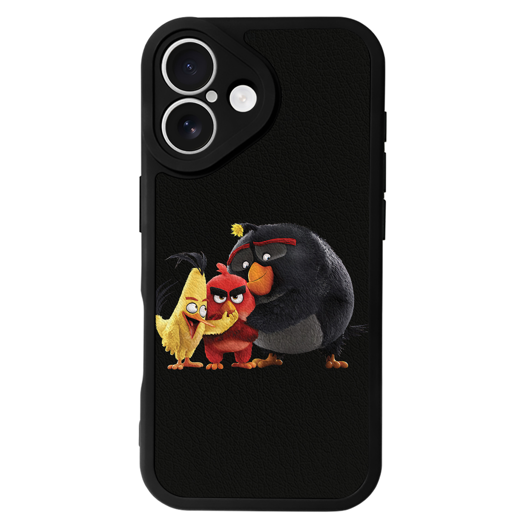 （画像用） Angry Birds アングリーバード 【iPhone 16シリーズ対応】シリコンスマホケース（レザー調） 材質：シリコン